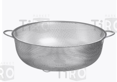 Дуршлаг нержавеющий d-28см, плоское дно с ручками, Astell-005-ДГ28 Дуршлаг нержавеющий d-28см, плоское дно с ручками, Astell-005-ДГ28