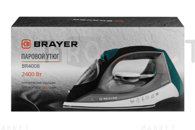 Утюг Brayer BR4008, 2400Вт, черный Утюг Brayer BR4008, 2400Вт, черный