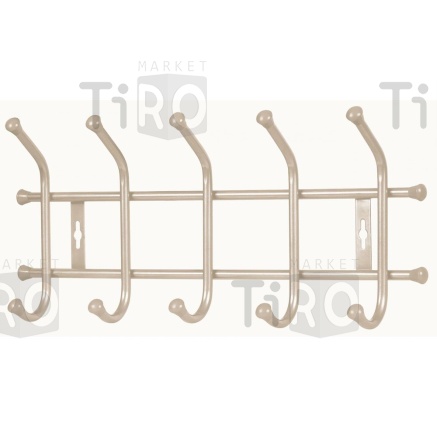 Вешалка настенная (ВНТ5/БЖ бежевый металлик) 485х215х85мм