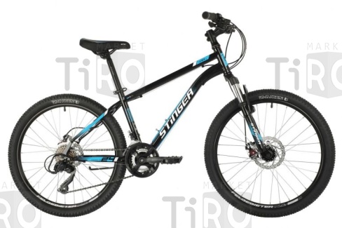 Велосипед Stinger 24" Caiman D Microshift 146470 черный, сталь, размер 12"
