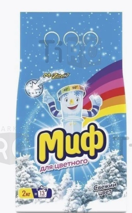Порошок стиральный "Миф" автомат 3в1 Свежий цвет, 2кг Порошок стиральный "Миф" автомат 3в1 Свежий цвет, 2кг