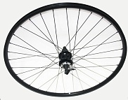 Колесо 26" заднее, двойной алюминиевый обод, пистон, втулка  D-brake, WSM-26RDP-QR