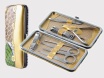 Маникюрный набор в коробочке, кожзам, 8 предметов (щипчики, ножницы, пинцет, заус), А16120, (284)