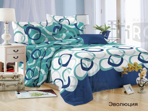 КПБ 2-ный Макси "Felicita", Эволюция (1175) простынь 220*215см, пододеяльник 175*215см, наволочки 2 штуки, 70*70
