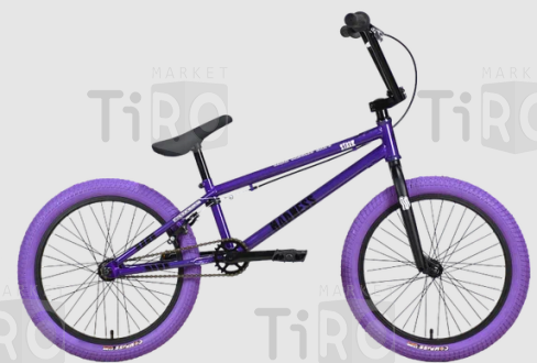 Велосипед Stark'24 Madness BMX 4 серо-фиолетовый/черный/синий