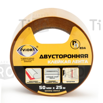 Скотч двухсторонний 50мм*25м PP Aviora №303-007