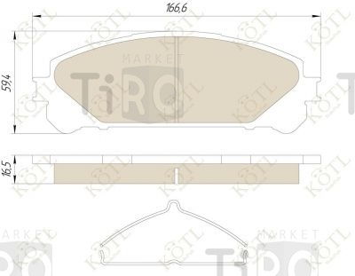 Тормозные колодки Kotl 3484KT