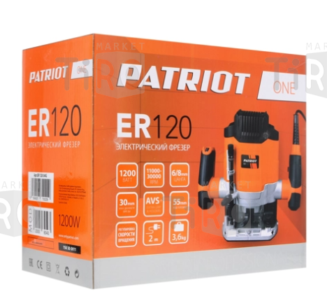 Фрезер электрический Patriot ER 120, 1200Вт, цанги 6/8 мм Фрезер электрический Patriot ER 120, 1200Вт, цанги 6/8 мм