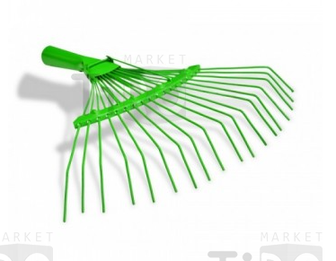 Грабли веерные проволочные 18 зубьев порошковая окраска