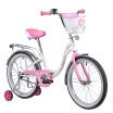 Велосипед NOVATRACK 20" BUTTERFLY 134096, белый-розовый
