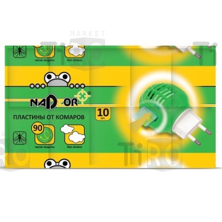 Пластины от комаров без запаха по 10 штук Nadzor ITM003P