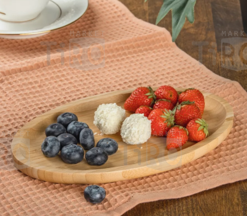 Блюдо овальное Бамбук КТ-СБ-О-058, 23*14*1,5см