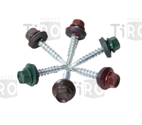 Саморез кровельный 4,8*35 RAL 6002 зеленый (200шт.)