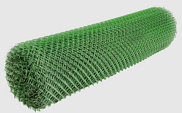 Сетка рабица ячейка 50*50мм, 2,0*10м, D-2,2мм, ПНД покрытие, зеленая