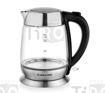 Чайник 1,7л, Brayer BR1010 , 2200Вт. стекло Чайник 1,7л, Brayer BR1010 , 2200Вт. стекло