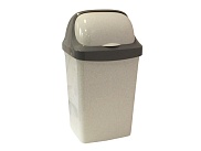 Контейнер для мусора Idea Ролл Топ М2467, 25л. мраморный