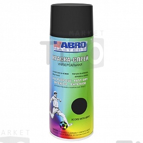 Краска-спрей (черная матовая) Abro Masters SP-012-AM