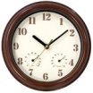 Часы настенные с термометром и гигрометром, 22,8х22,8х4,6см, пластик, Ladecor Chrono 581-936