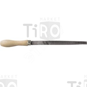 Напильник 150мм, круглый, деревянная ручка, 42503