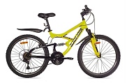 Велосипед Black Aqua Mount 1461, GL-208V, V matt 24", лимонный-черный