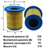 Фильтр воздушный Goodwill AG 900/3\28110901310\ГАЗ, Газель 2705\3221\3302\2217\2310\2752; Валдай 33104, Cummins 2.8L (с площадкой) (Fortech FA-073) (Big GB-9434M)