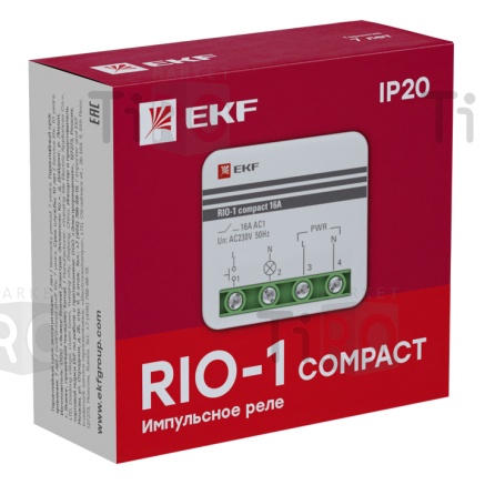 Реле импульсное RIO-1, compact 10А EKF PROxima