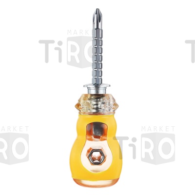 Отвертка с регулируемой длиной 2 в 1, PH2, SL6, 12см, Ермак 651-226