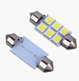 Светодиод 24V T11x36 5050 White 6SMD Star Light 24-773 (10шт)