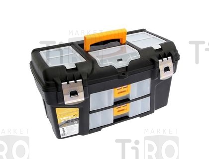 Ящик инструментальный IDEA "Гефест 21"металл зам. (с двумя консю и секциями) 275*530*290 М2941