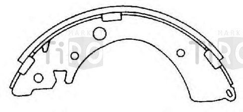 Колодки барабанные ABS0502 Колодки барабанные ABS0502