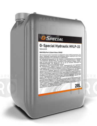 Гидравлическое масло G-Special Hydraulic HVLP-22 G-Special Hydraulic HVLP-22, 20л Гидравлическое масло G-Special Hydraulic HVLP-22 G-Special Hydraulic HVLP-22, 20л