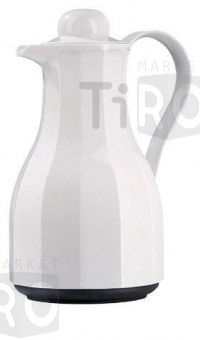 Термос пластмассовый кувшин 1,0л колба стеклянная Jia Bao 8011 Белый