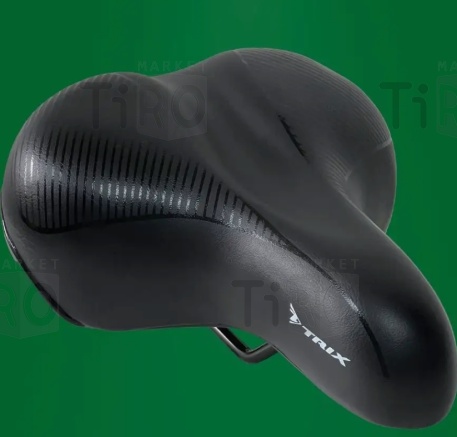 Седло Trix 05968, комфорт 250x210 мм, пружинное, черное