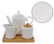 Чайный набор "Мозаика" 5 предметов заварочный чайник, сахарница 380мл с ложкой, сливочник 350мл.