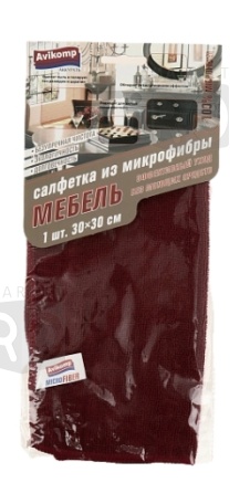 Салфетка из микрофибры Ак Мебель 1776, 30*30см