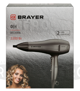 Фен Brayer BR3006, 2200 Вт Фен Brayer BR3006, 2200 Вт