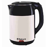 Чайник 1,8л, Sakura SA-2168BW диск, черн-белый