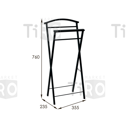 Вешалка костюмная "Контур малый", ВНП398Ч черный