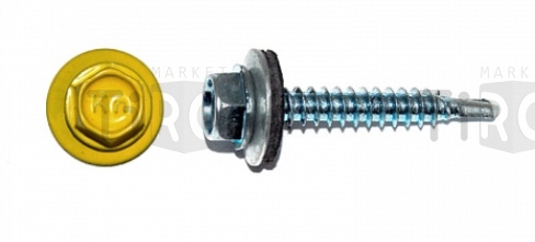 Саморез кровельный 4,8*35 RAL 1018 темно-желтый (250шт.)