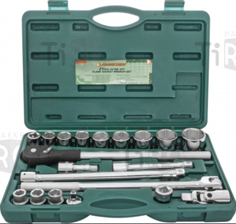Набор головок торцевых 3/4"DR, 19-50 мм, 21 предмет, Jonnesway S04H6321S Набор головок торцевых 3/4"DR, 19-50 мм, 21 предмет, Jonnesway S04H6321S