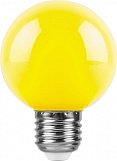 Лампа светодиодная Feron G60, LB-371, "шар", 3Вт, 220В, Е27, желтый