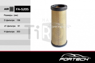 Салонный воздушный фильтр Fortech FA-520S, 4286128, Nissan Condor, ISsuzu (Sakura. A-5538) (Mann. CF1414)