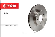 Тормозные диски ГАЗ-3110 TSN 2.6.6 (чугунные), 1 шт 