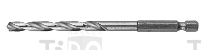 Сверло по металлу 4мм, шестигранный хвостовик Зубр Нex 1/4", класс A, сталь Р6М5