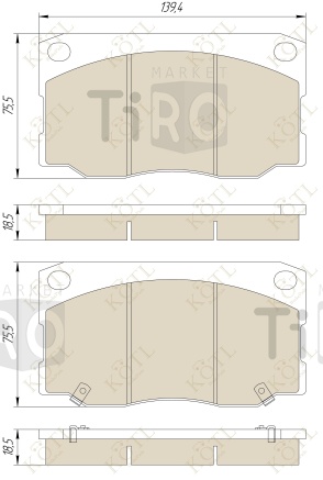 Тормозные колодки Kotl 15KT