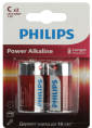 Батарейка Philips LR14P2B/51 "С" LR14-2BL Power, алкалиновые 2 шт