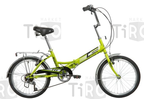 Велосипед Novatrack 140925 20" складной, TG 30, зеленый, 6 скоростей Power, тормоз V-Brake