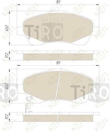 Тормозные колодки Kotl 3336KT