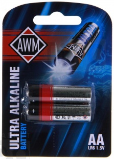 Батарейки пальчиковые AWM AA LR6 1.5V (блистер 2 шт)