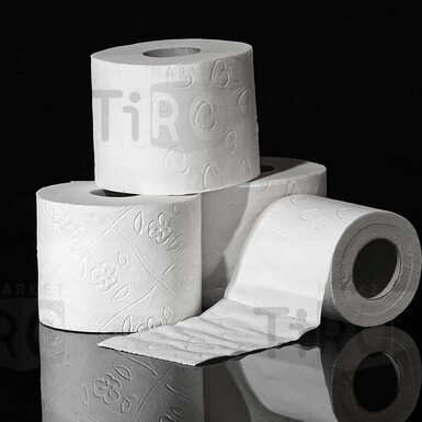 Туалетная бумага "Time" двухслойная 4 рулона на втулке